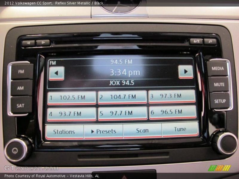 Reflex Silver Metallic / Black 2012 Volkswagen CC Sport