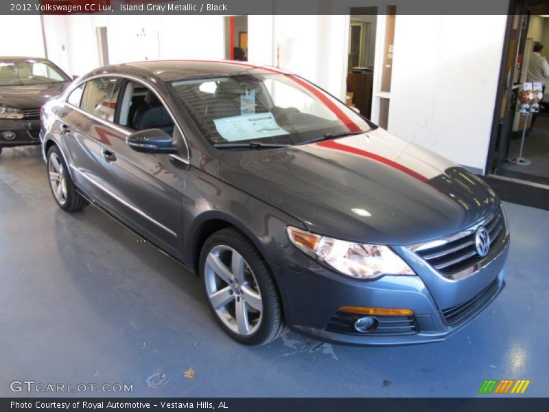 Island Gray Metallic / Black 2012 Volkswagen CC Lux