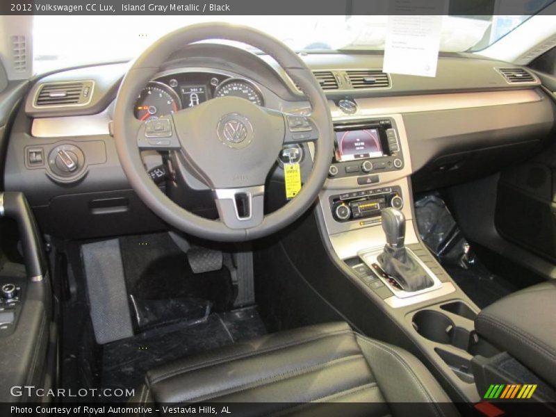 Island Gray Metallic / Black 2012 Volkswagen CC Lux