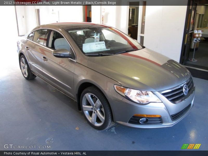 Light Brown Metallic / Black/Cornsilk Beige 2012 Volkswagen CC Lux Plus