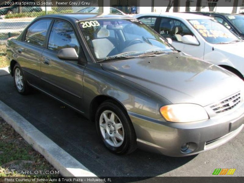 Pewter Grey / Grey 2003 Kia Spectra LS Sedan