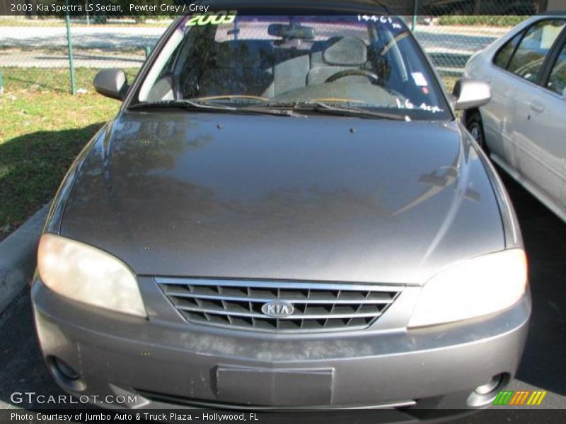 Pewter Grey / Grey 2003 Kia Spectra LS Sedan