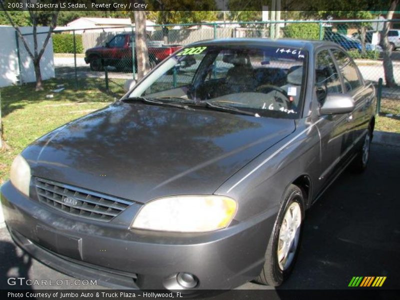 Pewter Grey / Grey 2003 Kia Spectra LS Sedan
