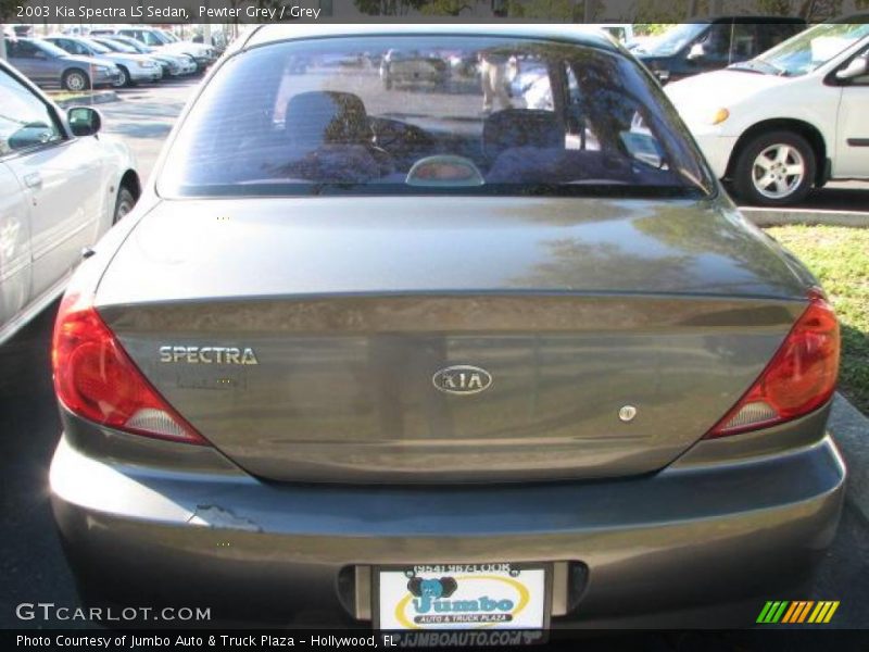 Pewter Grey / Grey 2003 Kia Spectra LS Sedan