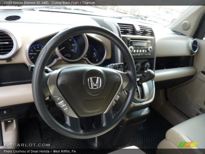 Crystal Black Pearl / Titanium 2009 Honda Element EX AWD