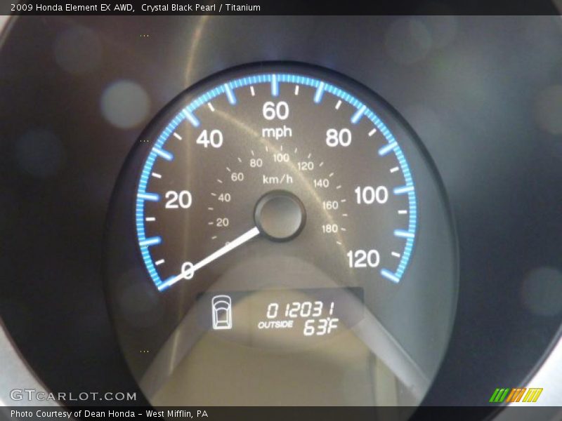 Crystal Black Pearl / Titanium 2009 Honda Element EX AWD