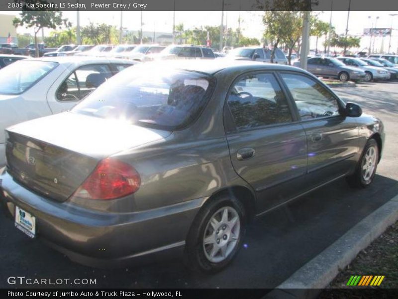 Pewter Grey / Grey 2003 Kia Spectra LS Sedan