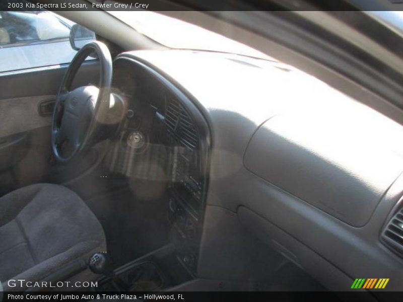 Pewter Grey / Grey 2003 Kia Spectra LS Sedan