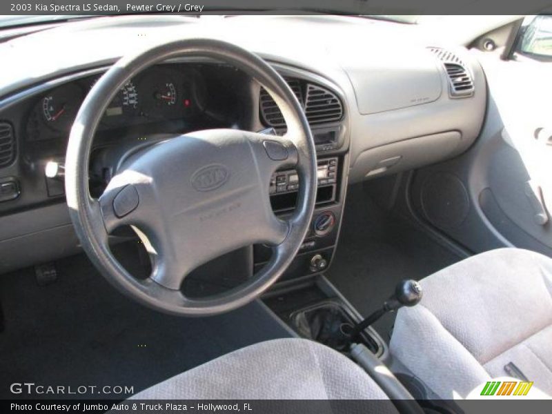 Pewter Grey / Grey 2003 Kia Spectra LS Sedan