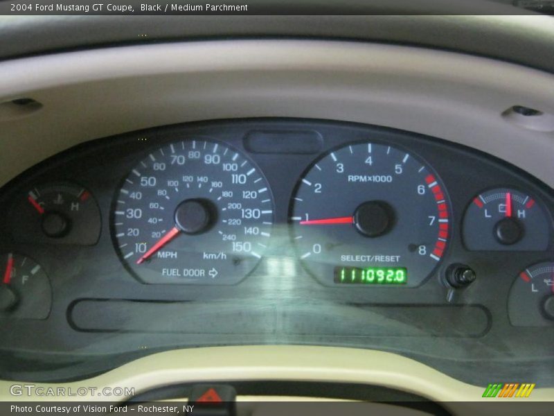Black / Medium Parchment 2004 Ford Mustang GT Coupe