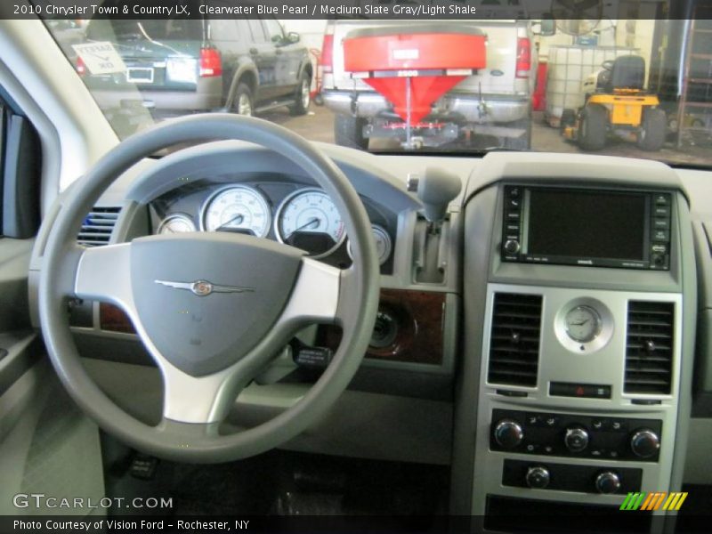 Clearwater Blue Pearl / Medium Slate Gray/Light Shale 2010 Chrysler Town & Country LX
