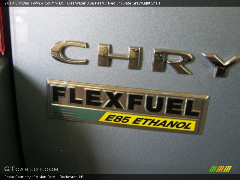 Clearwater Blue Pearl / Medium Slate Gray/Light Shale 2010 Chrysler Town & Country LX