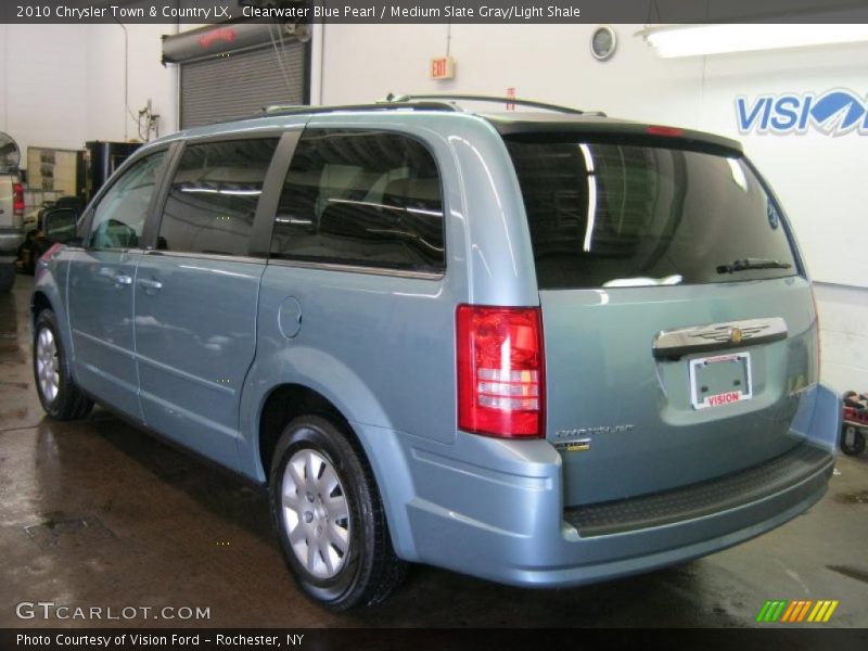 Clearwater Blue Pearl / Medium Slate Gray/Light Shale 2010 Chrysler Town & Country LX