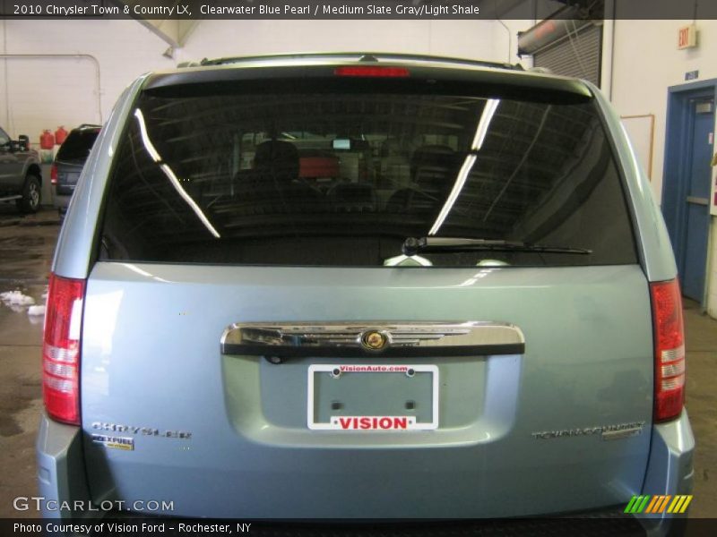Clearwater Blue Pearl / Medium Slate Gray/Light Shale 2010 Chrysler Town & Country LX