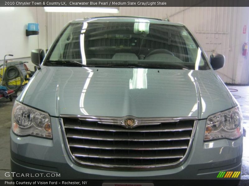 Clearwater Blue Pearl / Medium Slate Gray/Light Shale 2010 Chrysler Town & Country LX