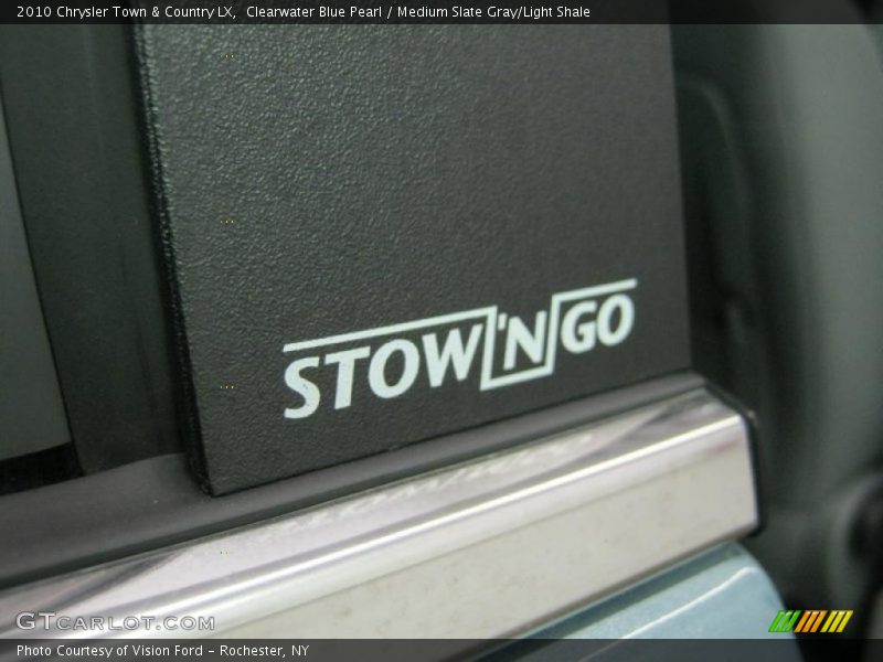 Clearwater Blue Pearl / Medium Slate Gray/Light Shale 2010 Chrysler Town & Country LX