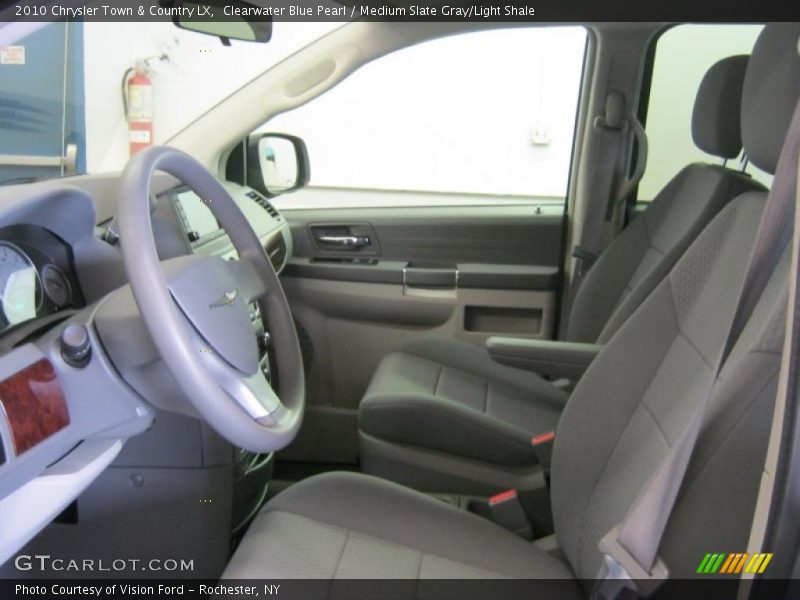Clearwater Blue Pearl / Medium Slate Gray/Light Shale 2010 Chrysler Town & Country LX
