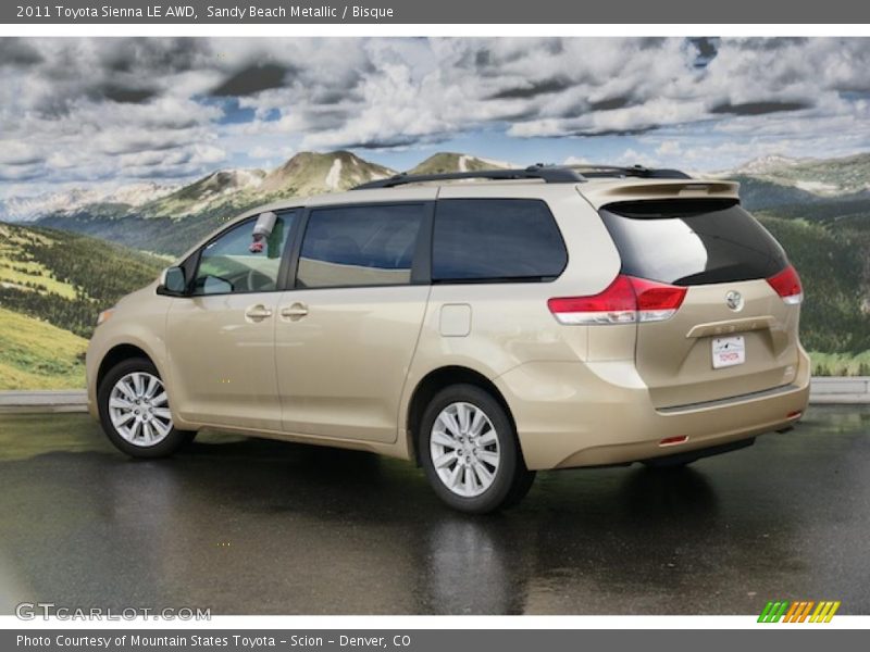 Sandy Beach Metallic / Bisque 2011 Toyota Sienna LE AWD