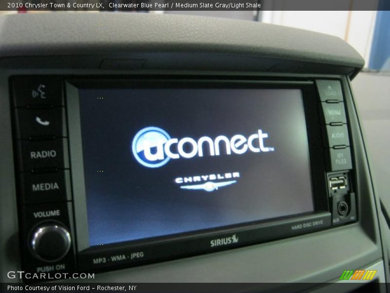 Clearwater Blue Pearl / Medium Slate Gray/Light Shale 2010 Chrysler Town & Country LX