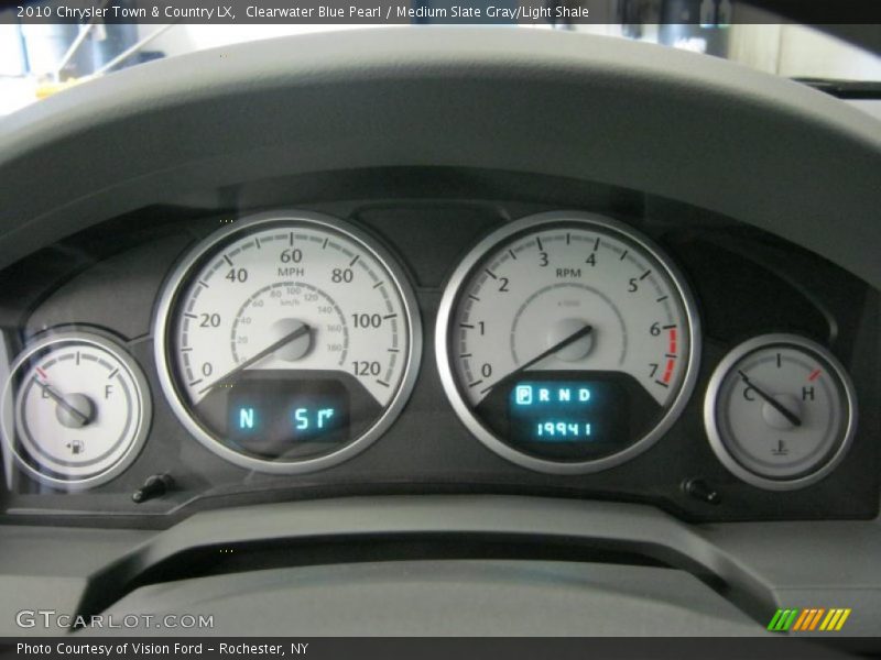 Clearwater Blue Pearl / Medium Slate Gray/Light Shale 2010 Chrysler Town & Country LX