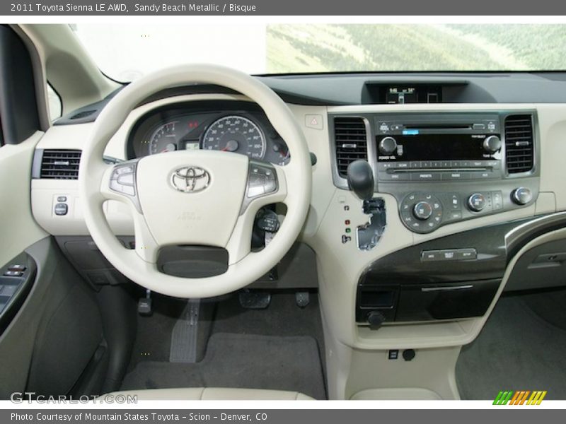 Dashboard of 2011 Sienna LE AWD