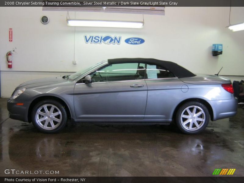 Silver Steel Metallic / Dark Slate Gray/Light Slate Gray 2008 Chrysler Sebring Touring Convertible