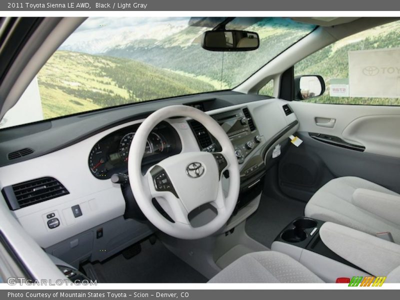 Black / Light Gray 2011 Toyota Sienna LE AWD