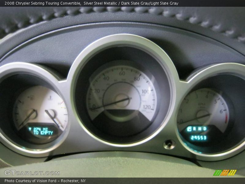 Silver Steel Metallic / Dark Slate Gray/Light Slate Gray 2008 Chrysler Sebring Touring Convertible