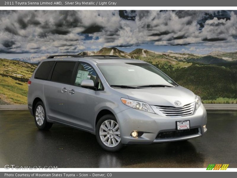 Silver Sky Metallic / Light Gray 2011 Toyota Sienna Limited AWD