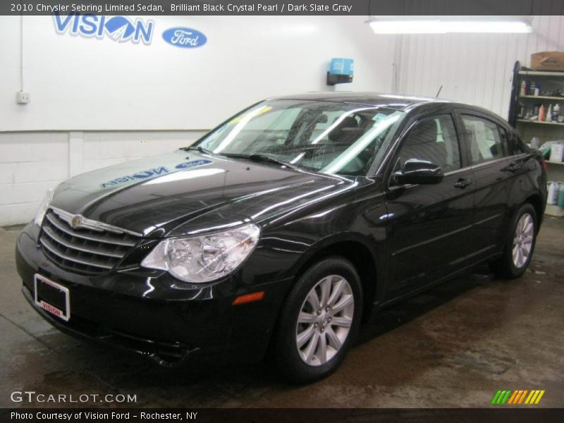 Brilliant Black Crystal Pearl / Dark Slate Gray 2010 Chrysler Sebring Limited Sedan