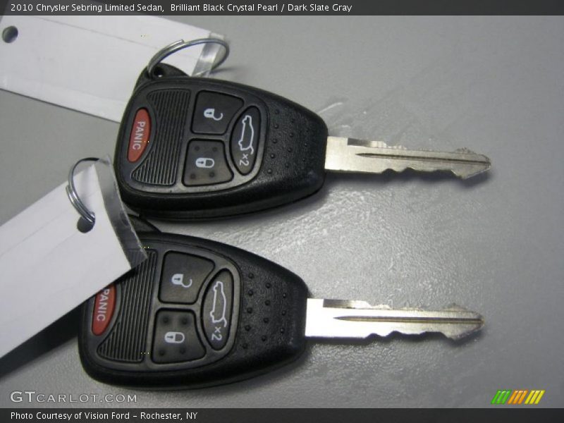 Brilliant Black Crystal Pearl / Dark Slate Gray 2010 Chrysler Sebring Limited Sedan