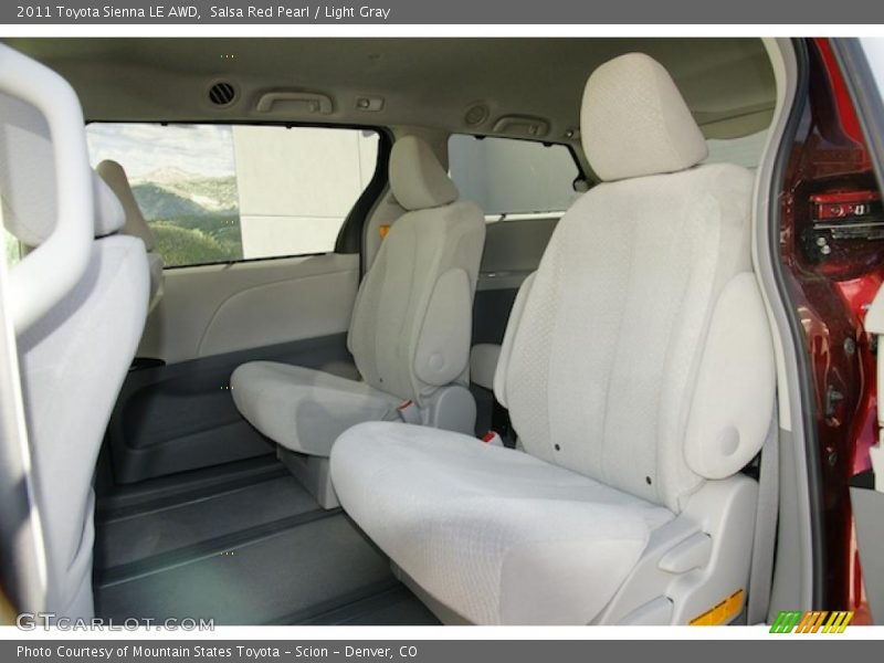 Salsa Red Pearl / Light Gray 2011 Toyota Sienna LE AWD