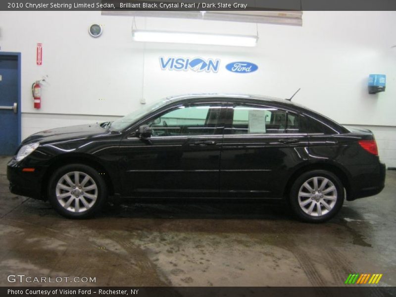 Brilliant Black Crystal Pearl / Dark Slate Gray 2010 Chrysler Sebring Limited Sedan