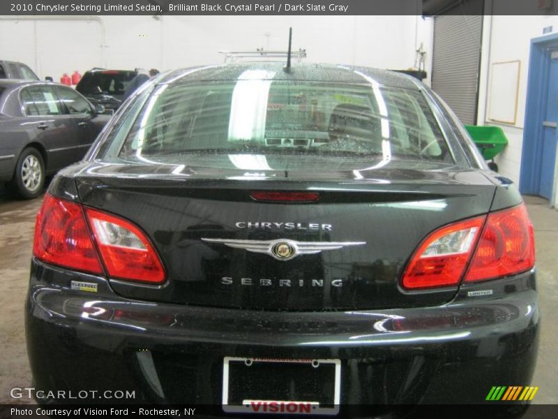 Brilliant Black Crystal Pearl / Dark Slate Gray 2010 Chrysler Sebring Limited Sedan