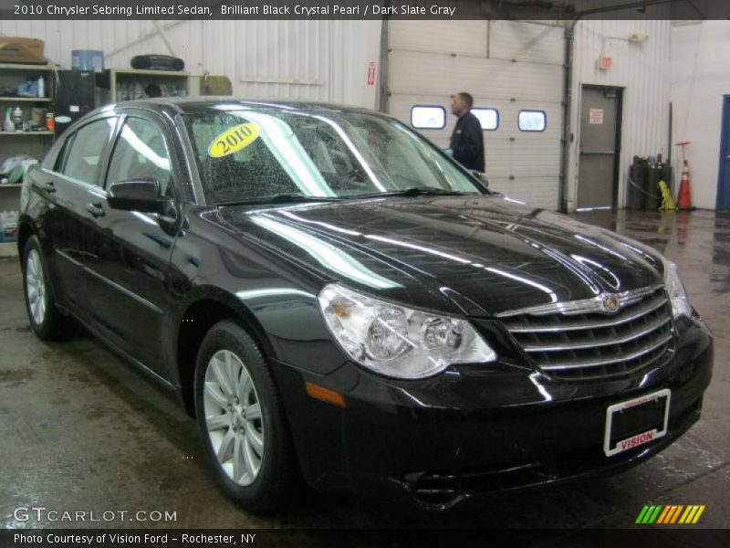 Brilliant Black Crystal Pearl / Dark Slate Gray 2010 Chrysler Sebring Limited Sedan