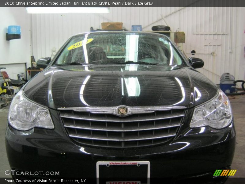 Brilliant Black Crystal Pearl / Dark Slate Gray 2010 Chrysler Sebring Limited Sedan