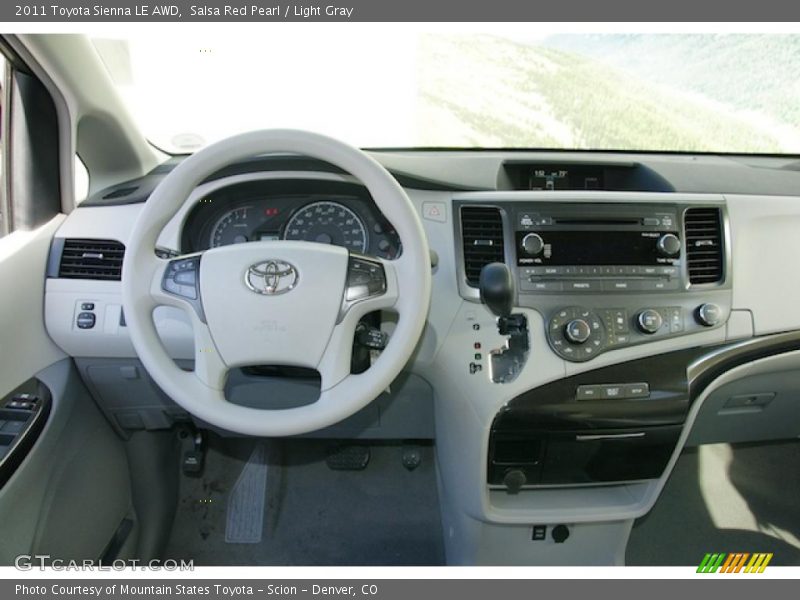 Salsa Red Pearl / Light Gray 2011 Toyota Sienna LE AWD