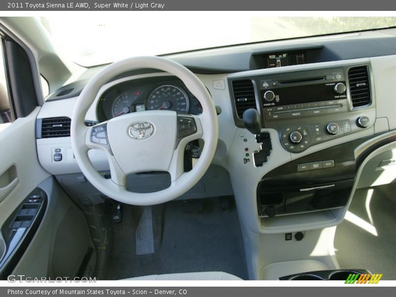 Super White / Light Gray 2011 Toyota Sienna LE AWD