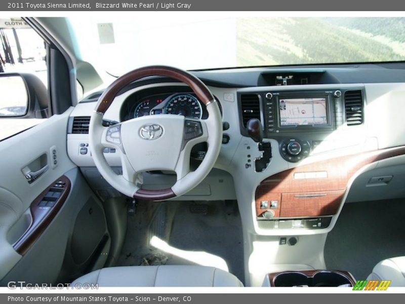 Blizzard White Pearl / Light Gray 2011 Toyota Sienna Limited