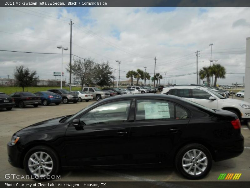 Black / Cornsilk Beige 2011 Volkswagen Jetta SE Sedan