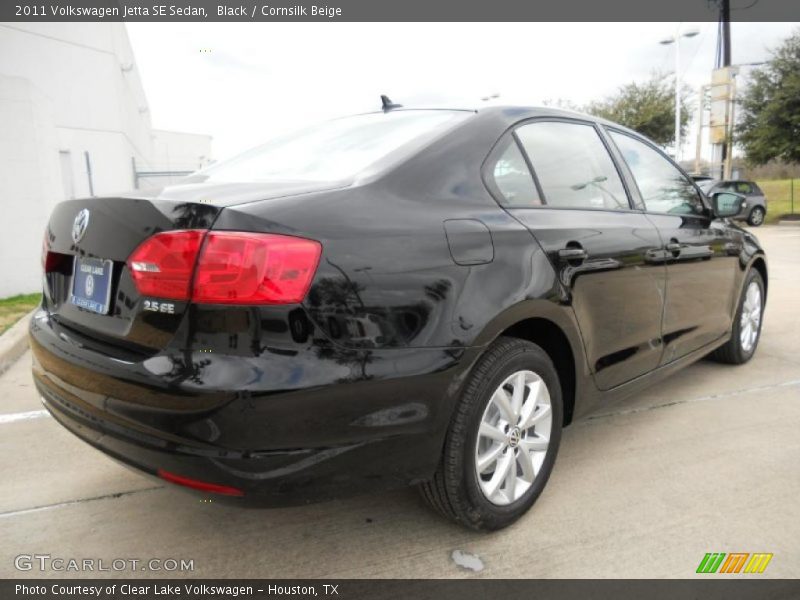 Black / Cornsilk Beige 2011 Volkswagen Jetta SE Sedan