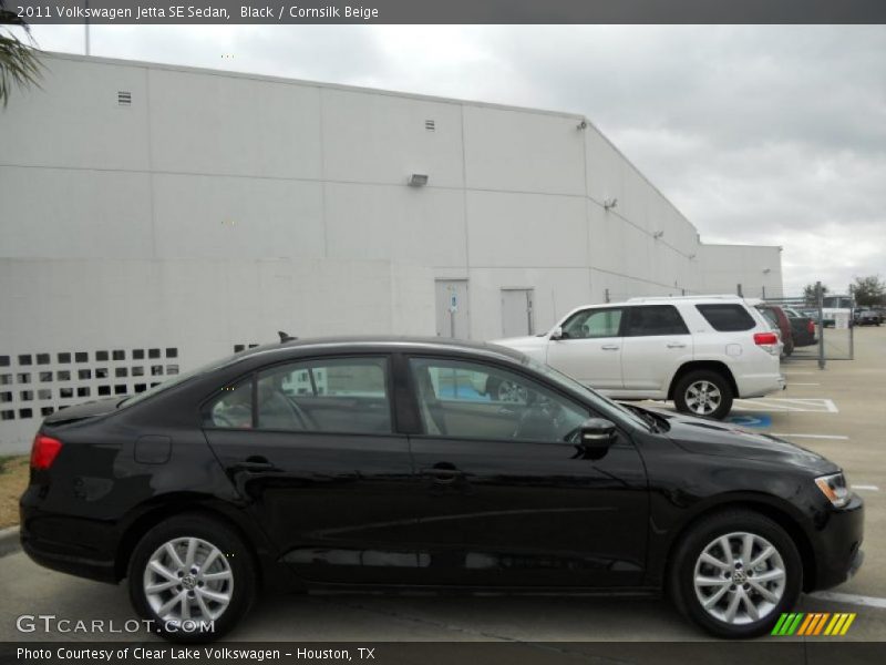 Black / Cornsilk Beige 2011 Volkswagen Jetta SE Sedan