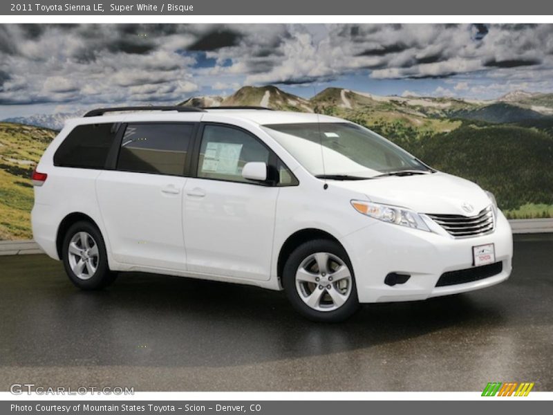 Super White / Bisque 2011 Toyota Sienna LE