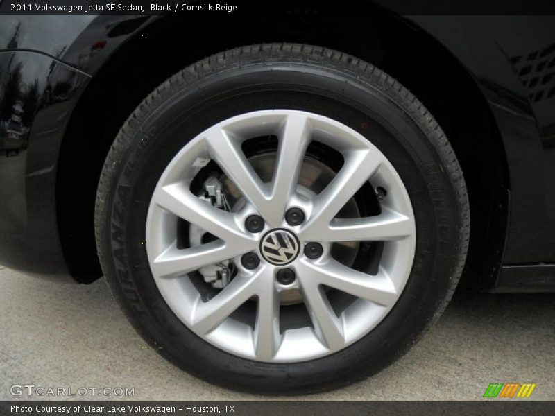 Black / Cornsilk Beige 2011 Volkswagen Jetta SE Sedan