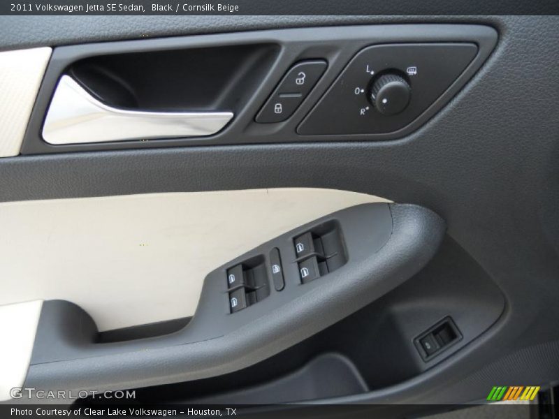 Black / Cornsilk Beige 2011 Volkswagen Jetta SE Sedan