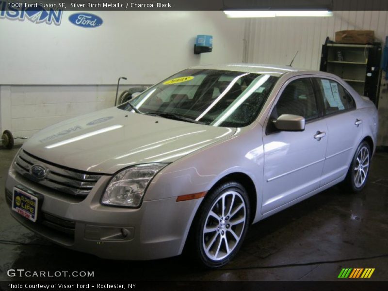 Silver Birch Metallic / Charcoal Black 2008 Ford Fusion SE