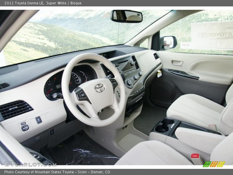 Super White / Bisque 2011 Toyota Sienna LE