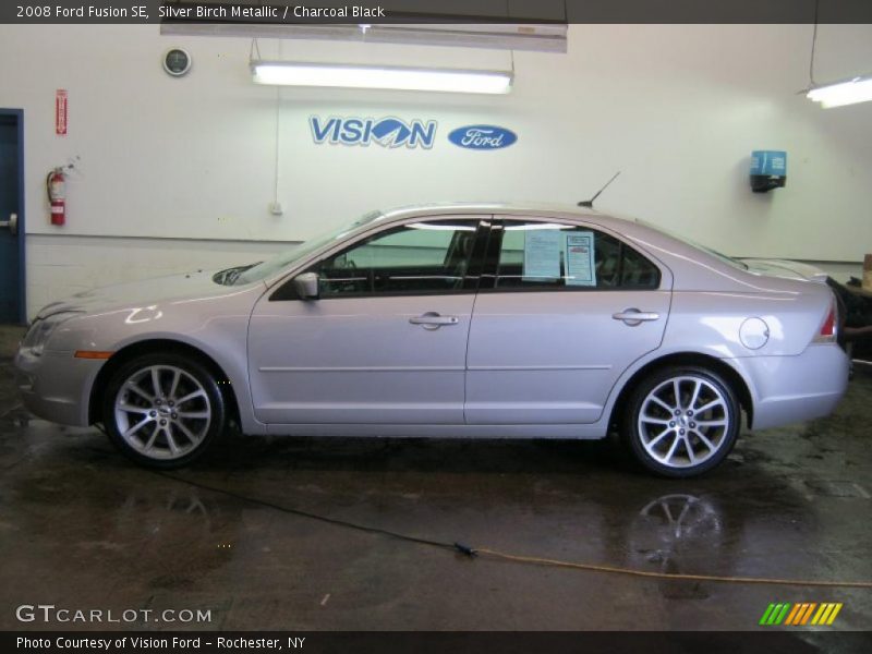 Silver Birch Metallic / Charcoal Black 2008 Ford Fusion SE