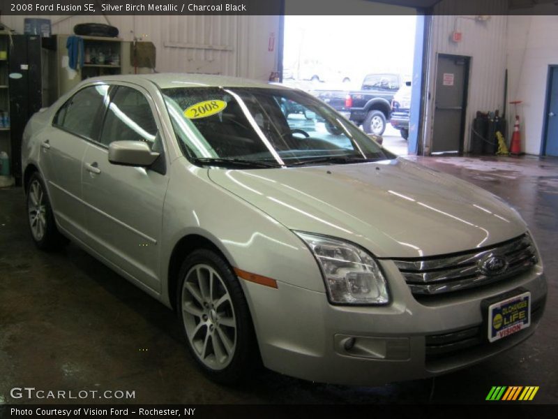 Silver Birch Metallic / Charcoal Black 2008 Ford Fusion SE