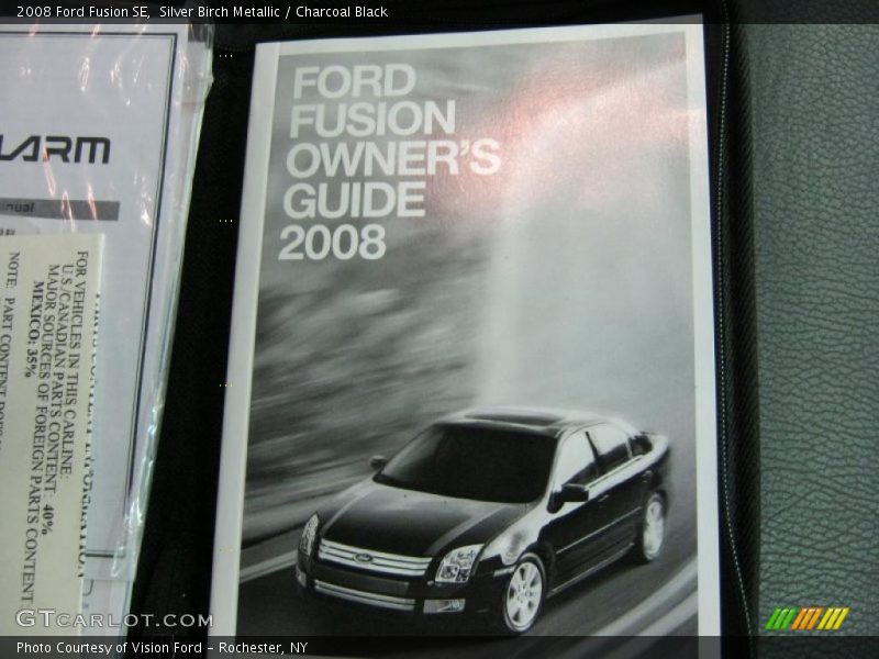 Silver Birch Metallic / Charcoal Black 2008 Ford Fusion SE